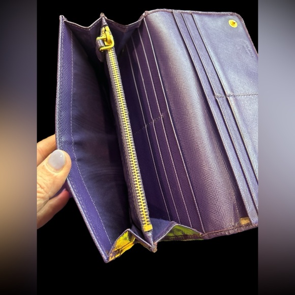 Prada Purple Long Wallet With COA - Picture 8 of 16